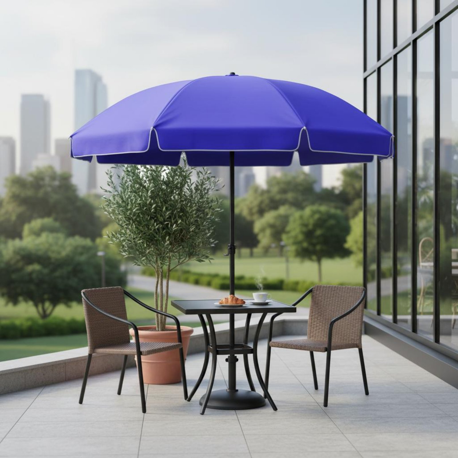 Outdoor Furniture Vendors - Runder Wetterfester Regenschirm Wasserdichter Großer Outdoor-Sonnenschirm