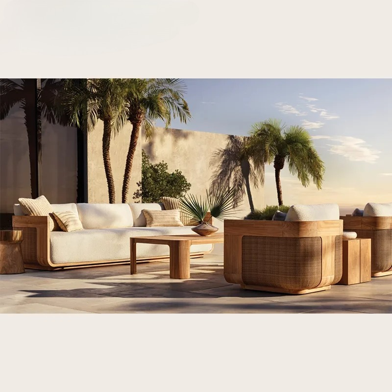 Outdoor Furniture On Sale - Outdoor-Sofagarnitur aus Teakholz, Gartenmöbel für den