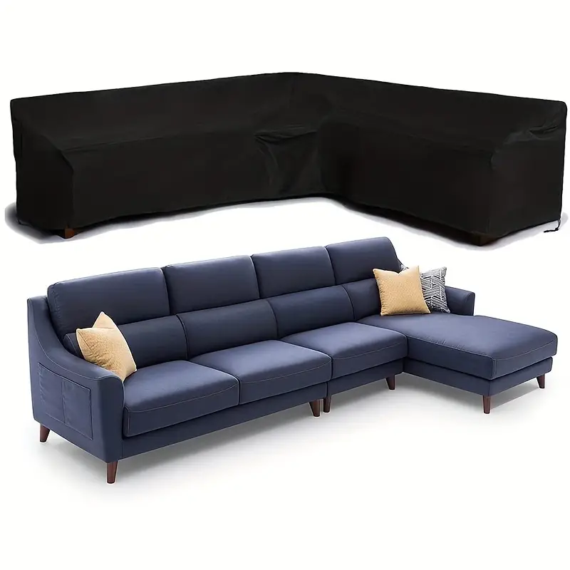 Outdoor Furniture L Shape - UV-Beständige L-förmige Möbelabdeckung Mehrzweck-Outdoor-Rattan-Sofa-Abdeckung Wetterfester Staubschutz