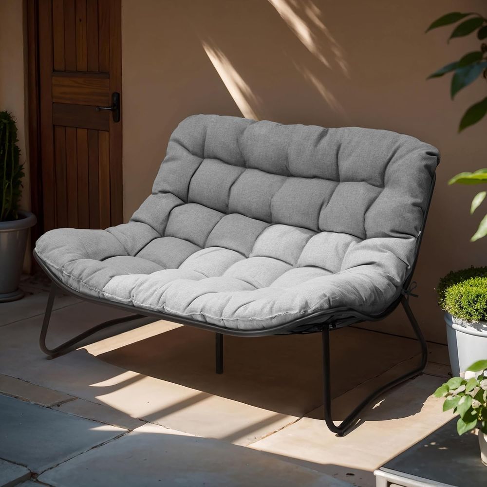 Outdoor Furniture Loveseat - Outdoor-Loveseat, 2-Sitzer-Sofa mit Sitzkissen, Allwetter-Outdoor-Couch für