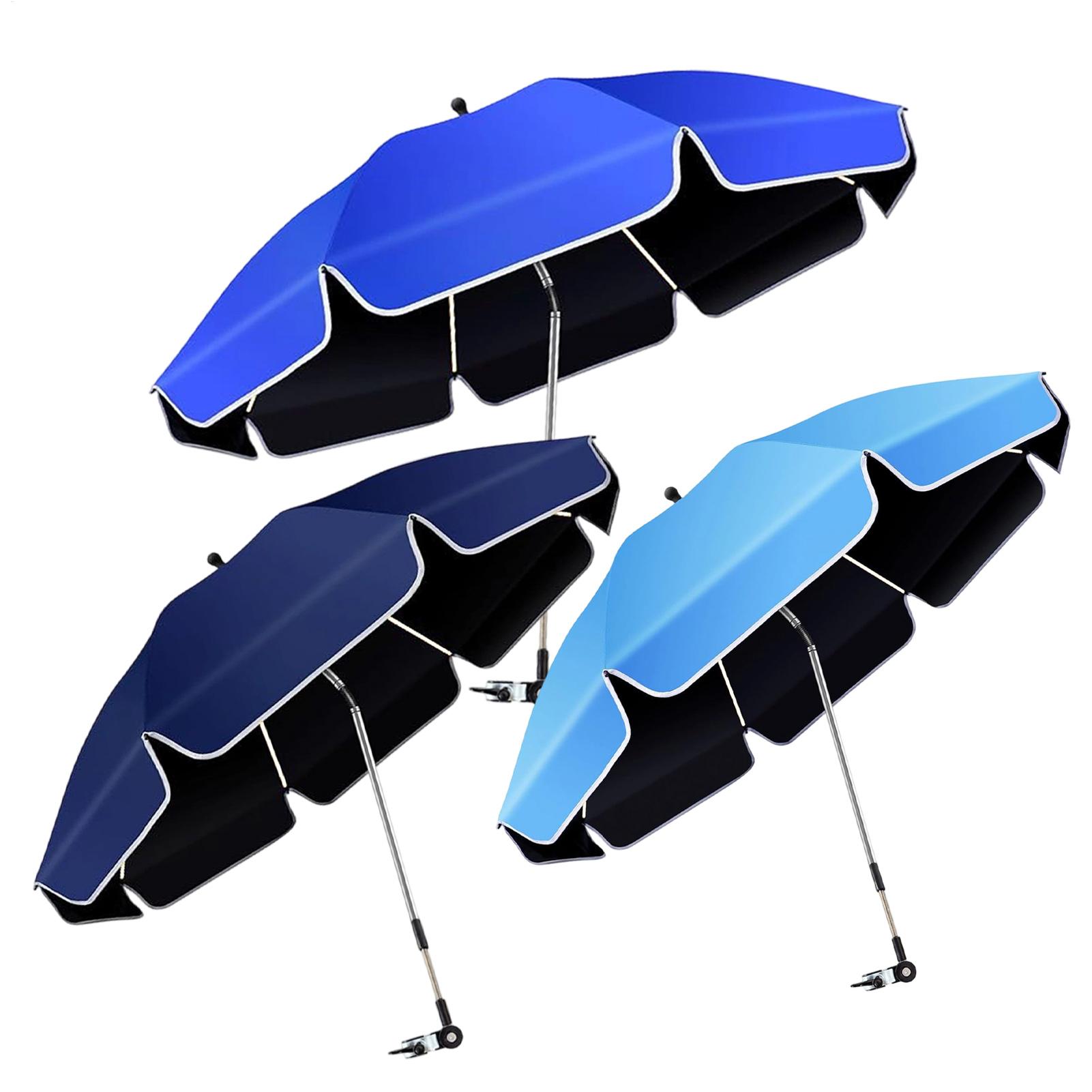 Outdoor Furniture Umbrella - Wasserdichter Strandstuhl-Sonnenschirm mit Klemme 360° Drehbarer