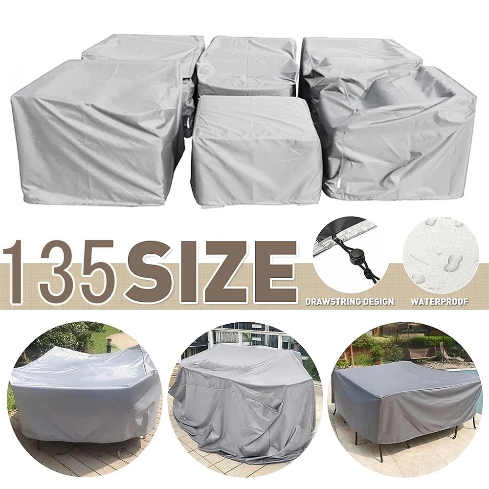 Outdoor Furniture Deals - Abdeckung für Terrassenmöbel-Set, robuste Sofa-Set-Abdeckung für