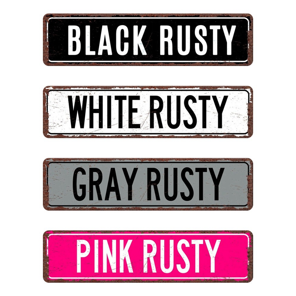 Outdoor Furniture Vintage - Personalisierte Vintage-Schilder, rostige Straßenschild, 40,6 x