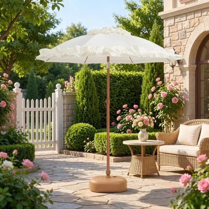 Outdoor Furniture Vendors - Kommerzieller Marktstand-Sonnenschirm, robust, mit geradem Mast,