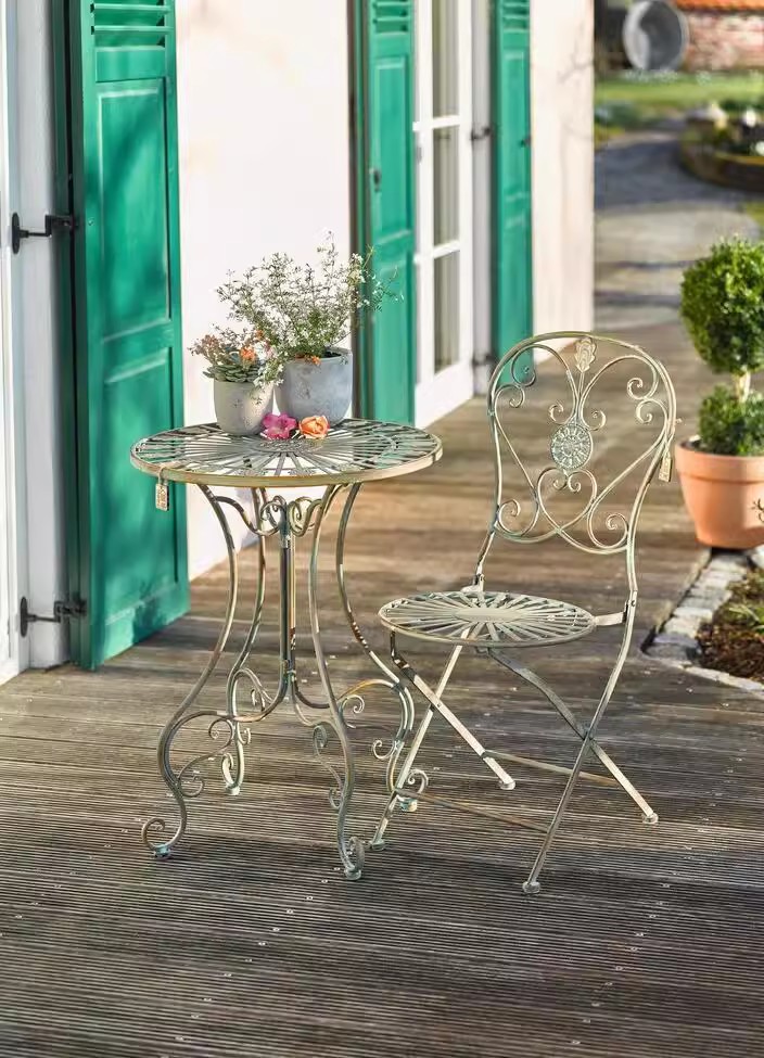 Runde Tischstühle im europäisc – Outdoor Furniture Vintage Bewertung und Preis