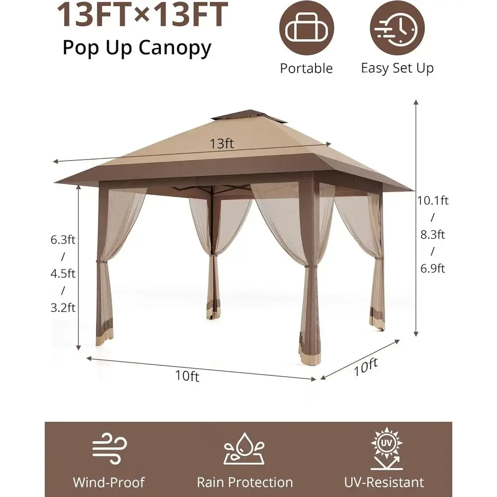 13x13 Outdoor-Pavillon mit Net – Outdoor Furniture Gazebo Bewertung und Preis