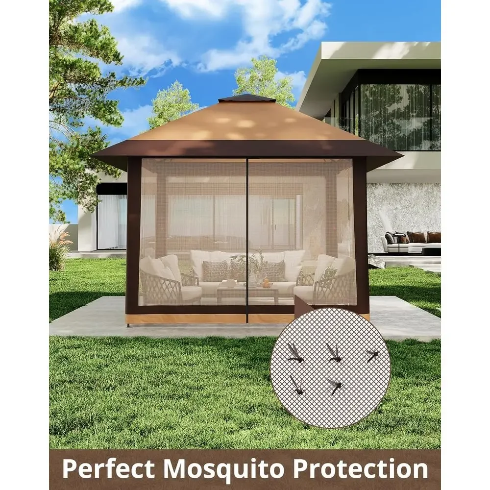13x13 Outdoor-Pavillon mit Net – Outdoor Furniture Gazebo Bewertung und Preis
