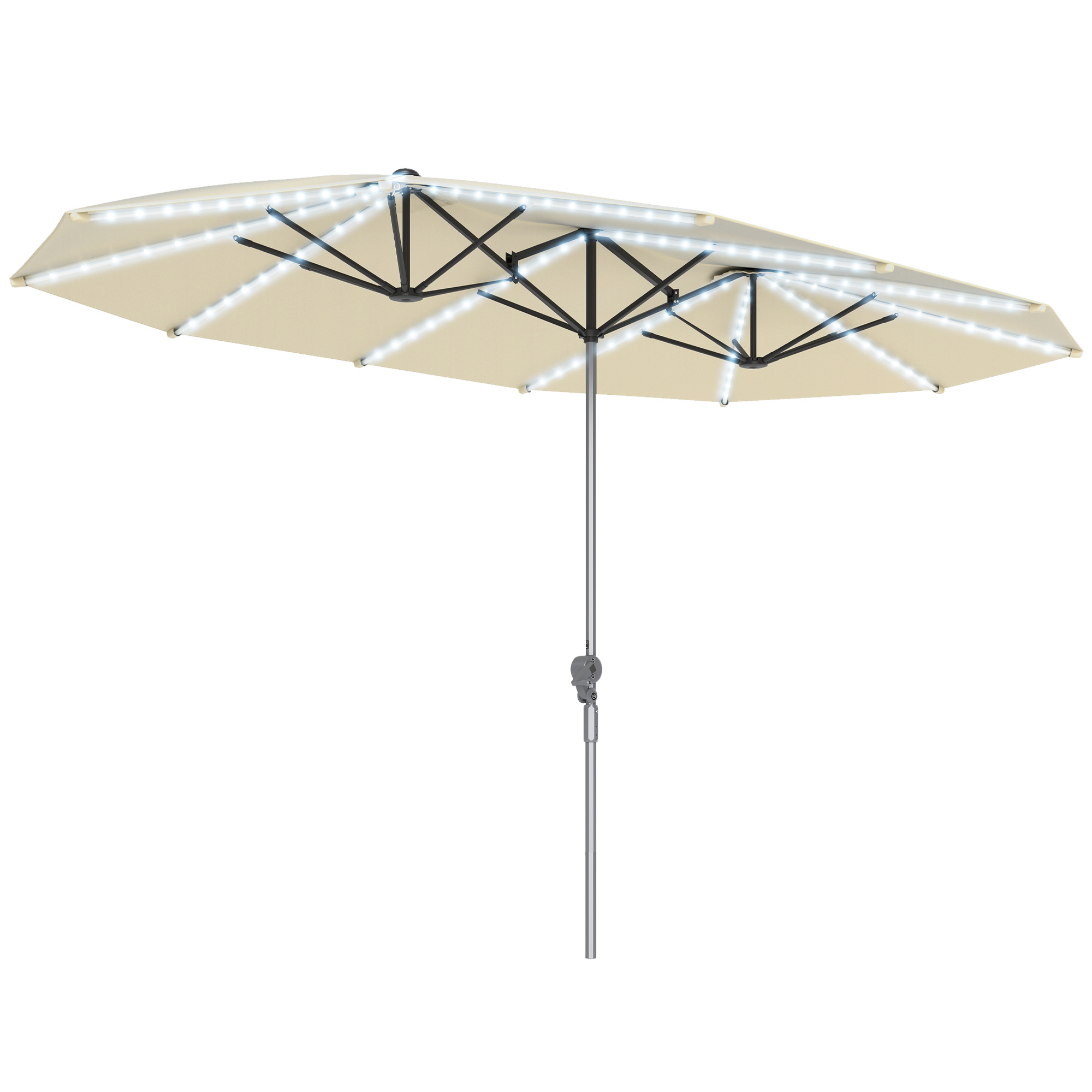 15ft Terrassenschirm mit Solar – Outdoor Furniture Umbrella Bewertung und Preis