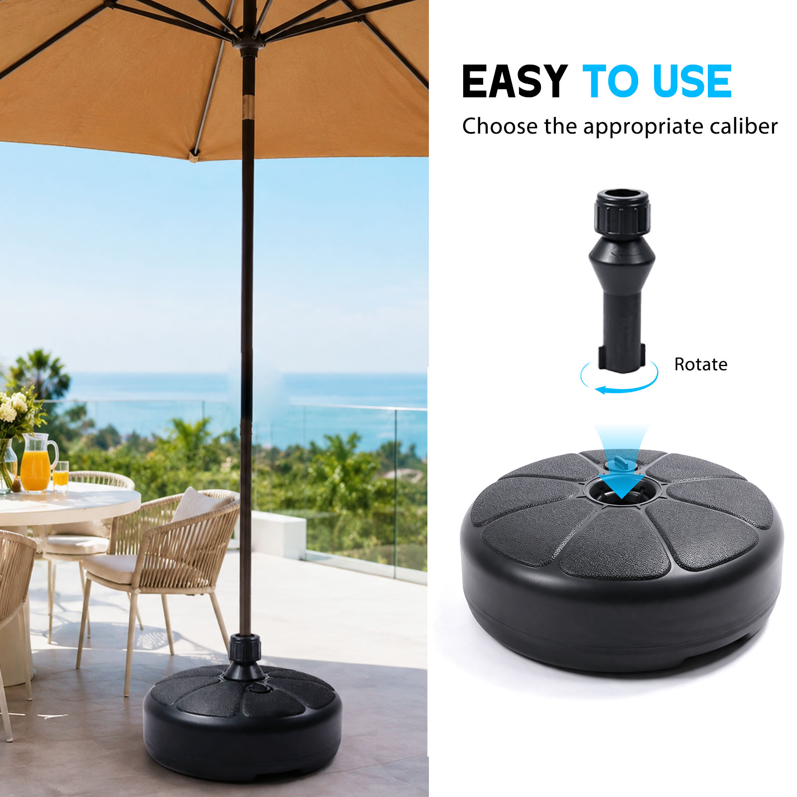 26 lbs (11,8 kg) füllbarer Was – Outdoor Furniture Umbrella Bewertung und Preis