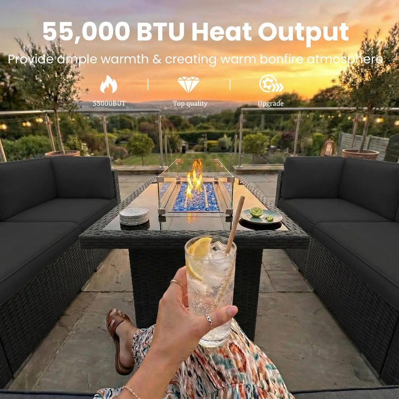 8-teiliges Gartenmöbel-Set aus – Outdoor Furniture With Fire Pit Bewertung und Preis