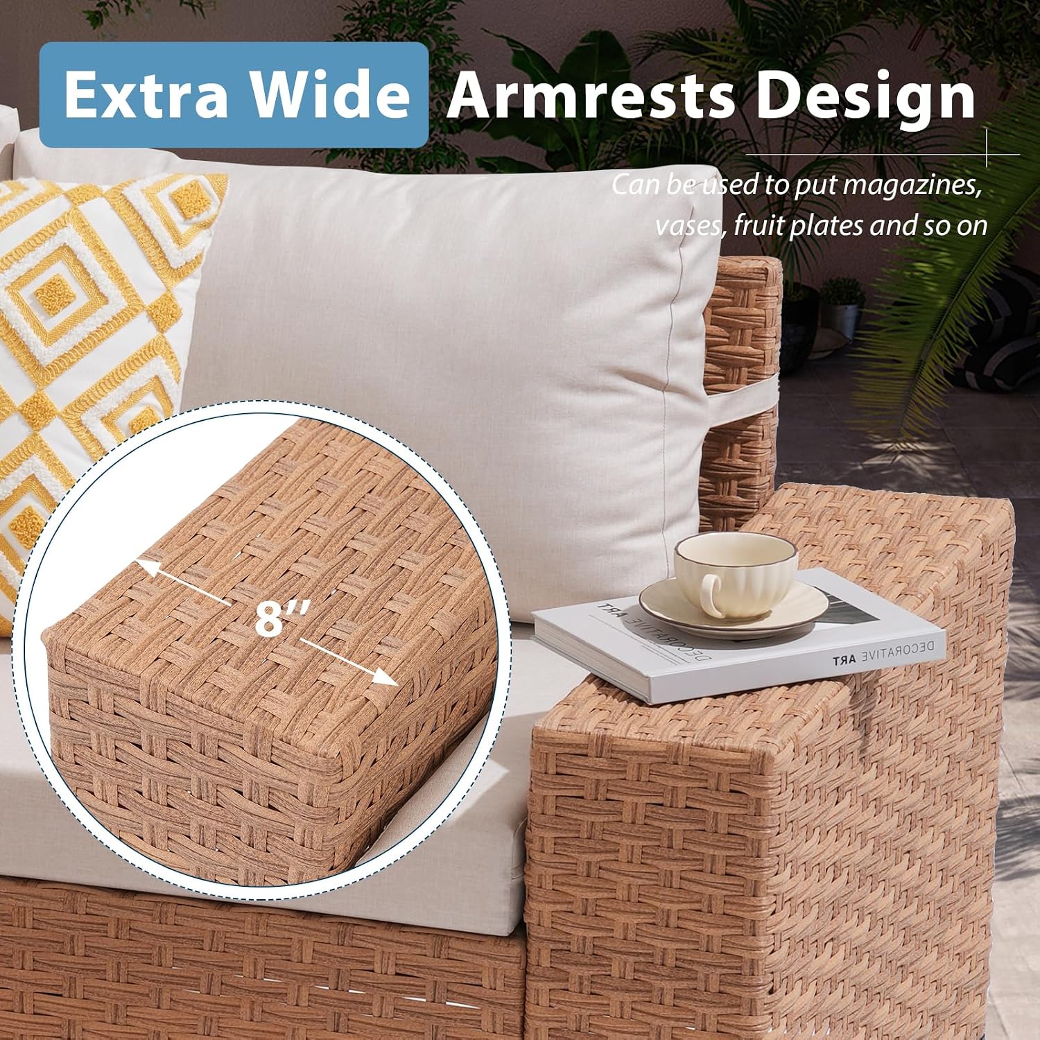 6-teiliges Gartenmöbel-Set, 8- – Outdoor Furniture L Shape Bewertung und Preis
