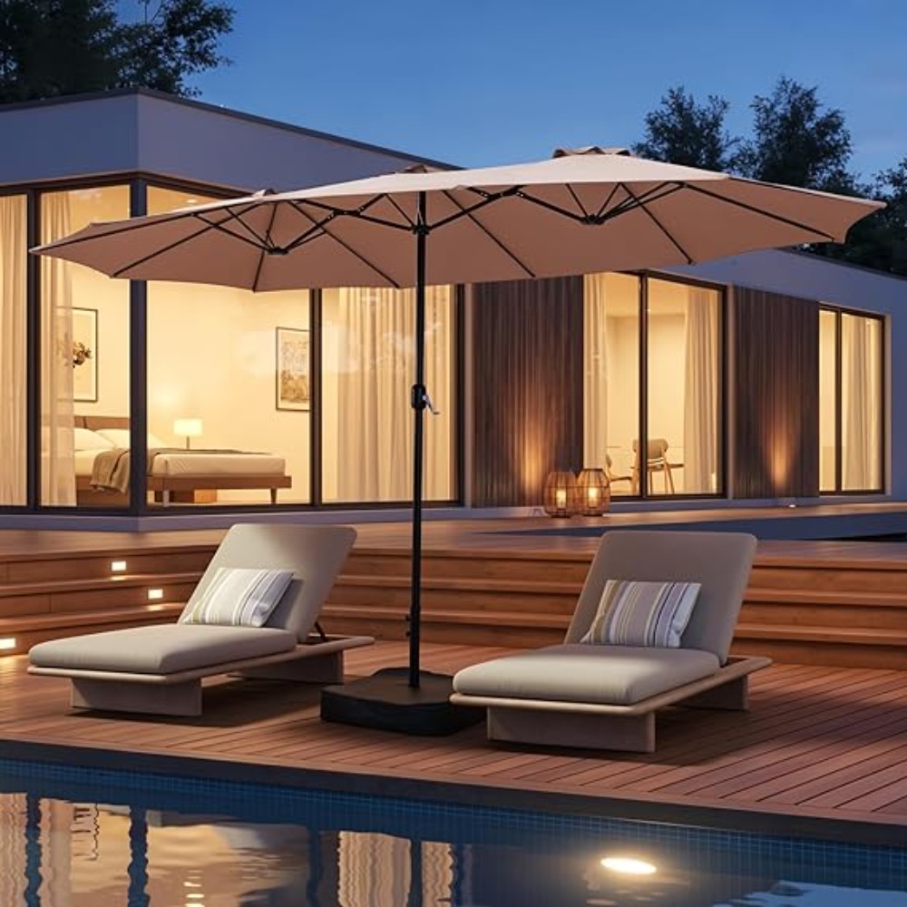 15 Fuß Terrassenschirm mit int – Outdoor Furniture Umbrella Bewertung und Preis
