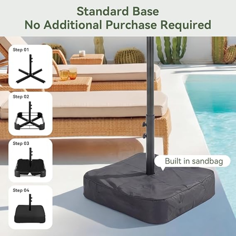 15 Fuß Terrassenschirm mit int – Outdoor Furniture Umbrella Bewertung und Preis