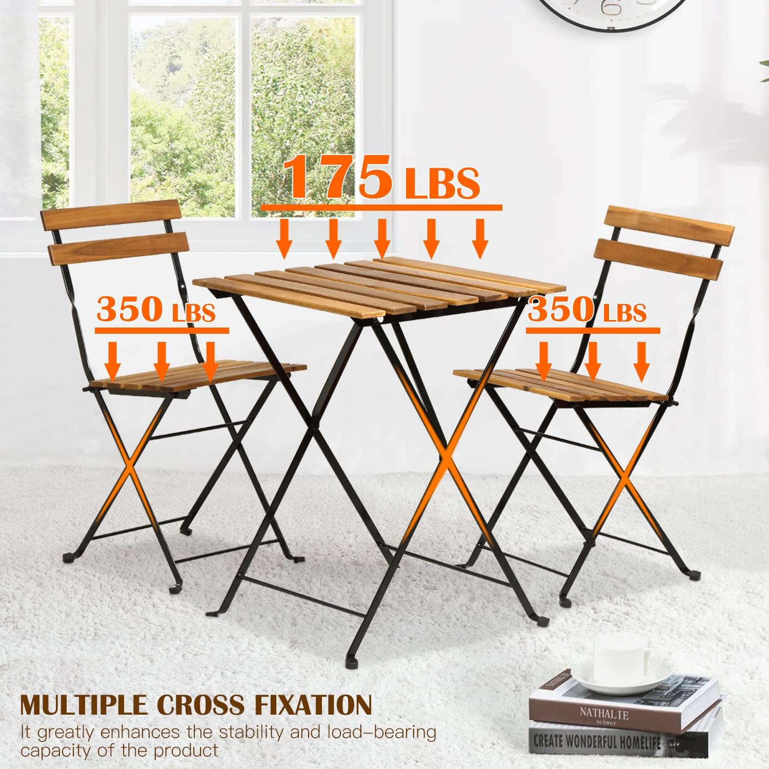 3-teiliges klappbares Bistro-S – Outdoor Furniture Small Bewertung und Preis