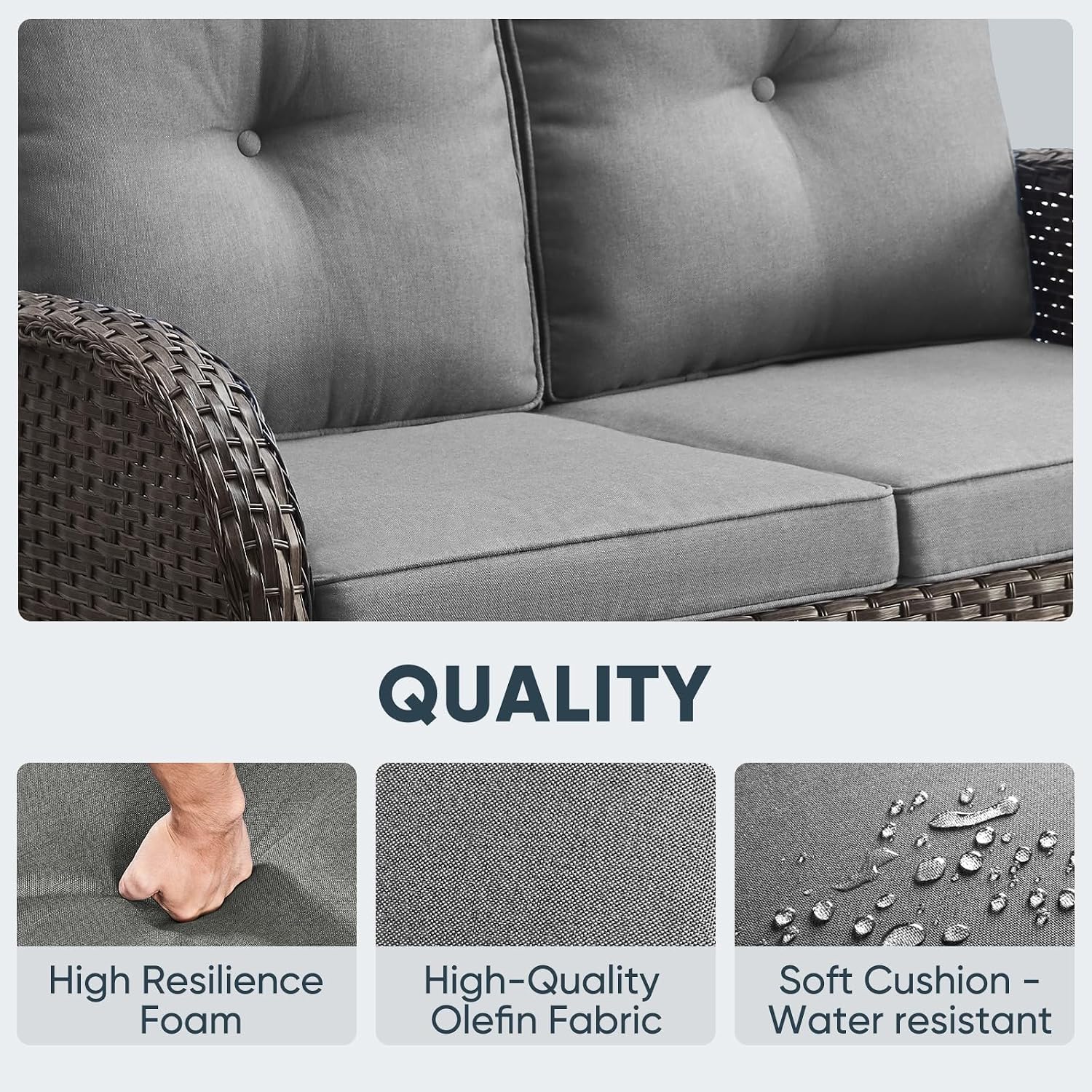 Outdoor-Gleiter-Zweisitzer-Sof – Outdoor Furniture Loveseat Bewertung und Preis