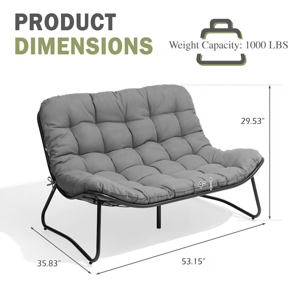 Outdoor-Loveseat, 2-Sitzer-Sof – Outdoor Furniture Loveseat Bewertung und Preis