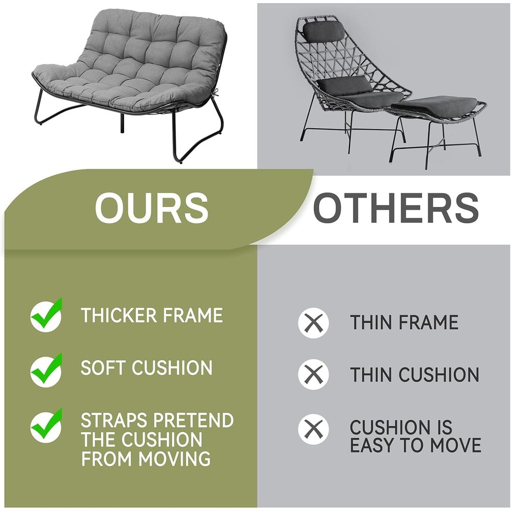 Outdoor-Loveseat, 2-Sitzer-Sof – Outdoor Furniture Loveseat Bewertung und Preis