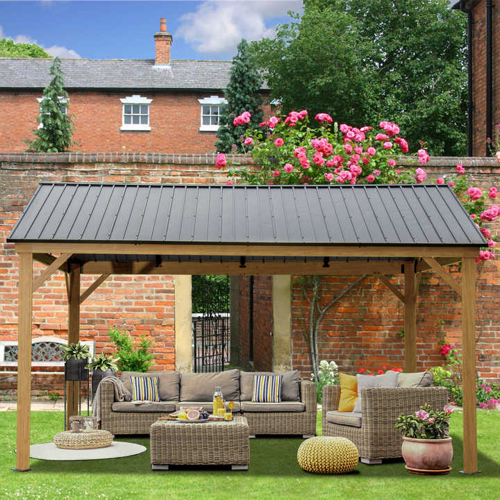 Outdoor-Aluminium-Pavillon mit – Outdoor Furniture Gazebo Bewertung und Preis