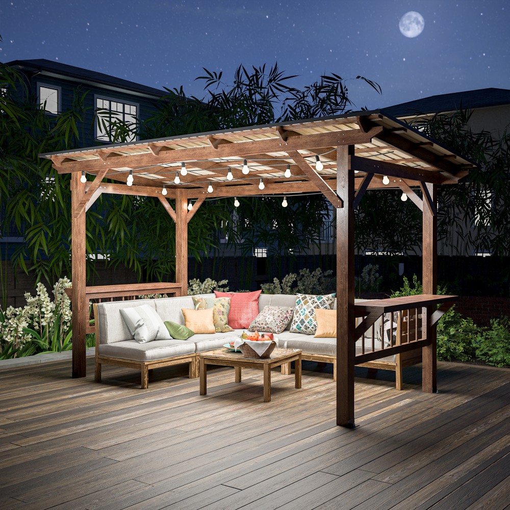 13' x 6,5' Moderne Holzpergola – Outdoor Furniture Gazebo Bewertung und Preis